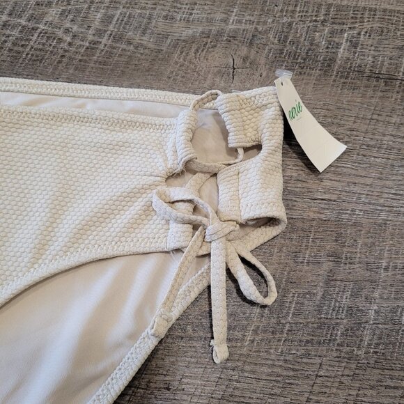 NWT AERIE | Textured Side Tie Bikini Swim Bottom | Sz. XL - Picture 2 of 8